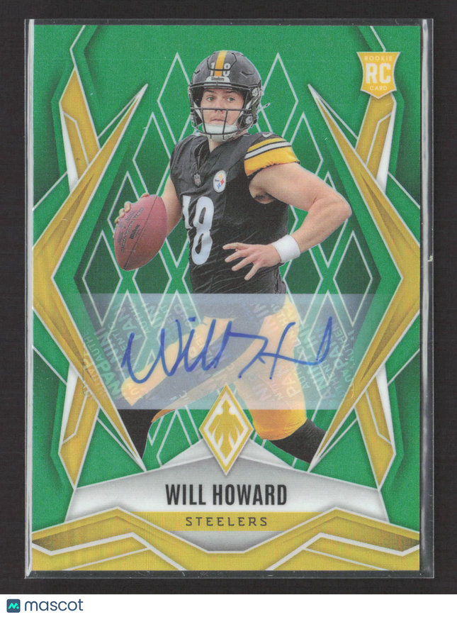 2025 Panini Phoenix Will Howard #165 Green 04/25 RC Auto