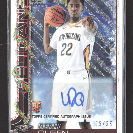 2025 Topps Holiday Mega Basketball Derik Queen #H173 RC 19/25 Auto