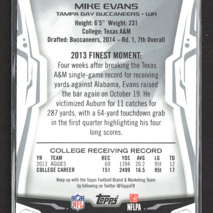 2014 Topps Finest Mike Evans #146 RC
