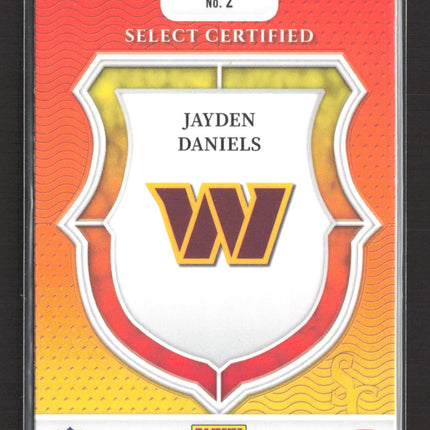 2025 Panini Select Select Certified Jayden Daniels #2 RC