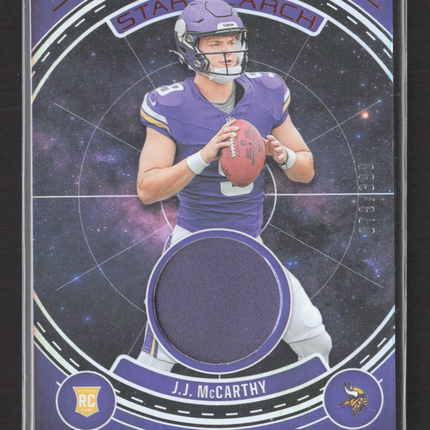 2024 Panini Rookies & Stars Star Search J.J. McCarthy #SS-JMY RC Jersey /399