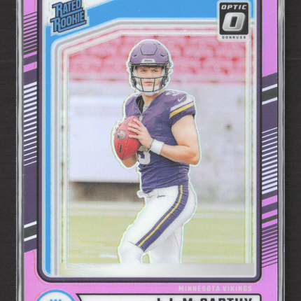 2024 Panini Donruss Optic J.J. McCarthy #303 Pink