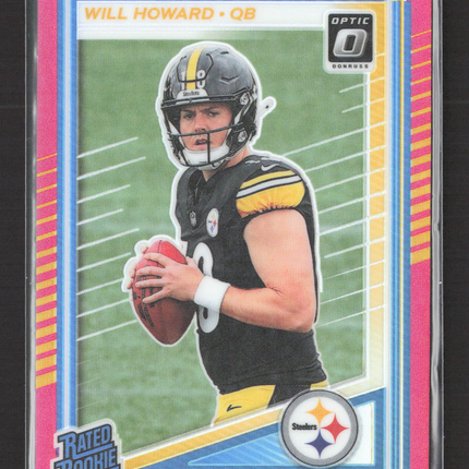 2025 Panini Donruss Optic Prizm Will Howard #233 Pink