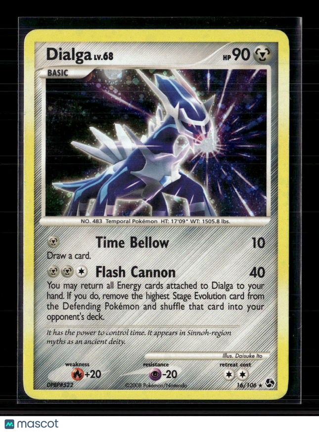 Pokemon 2008 Legends Awakened Dialga Holo #16/106