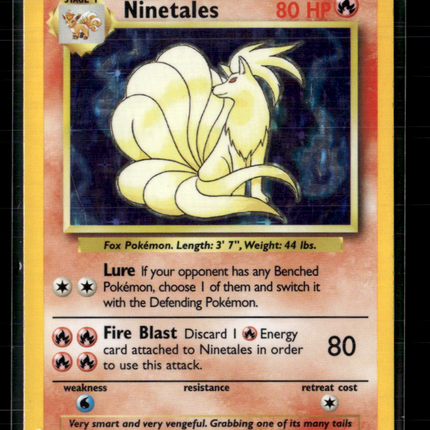 Pokemon 1999 Base Set Ninetales Holo #12/102