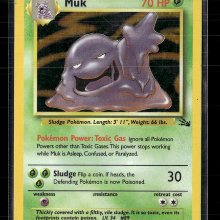 Pokemon 1999 Fossil Muk #13/62