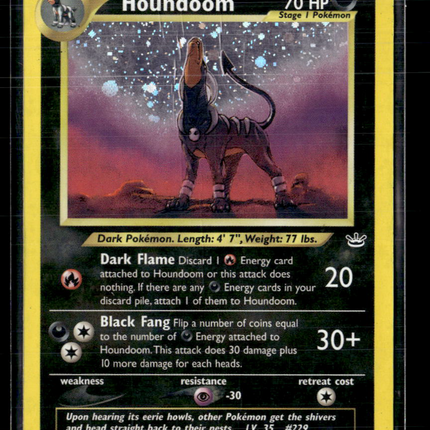 Pokemon 2001 Neo Discovery Houndoom Holo #8/64