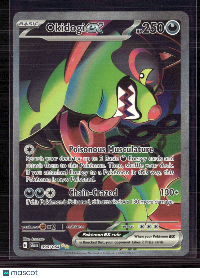 Pokemon 2024 Shrouded Fable Okidogi EX SAR #90/64