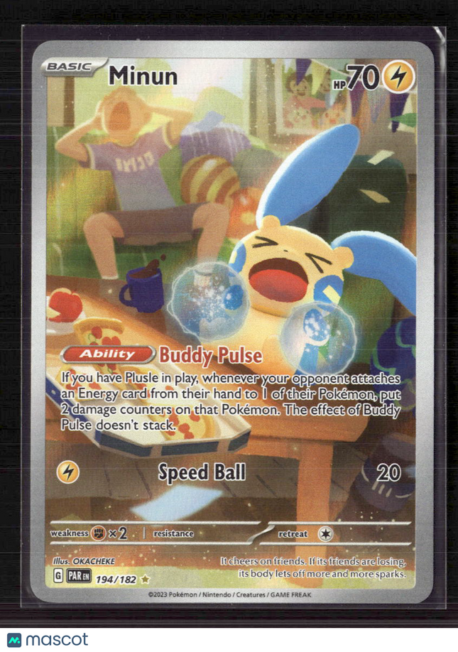 Pokemon 2023 Paradox Rift Minun #194/182
