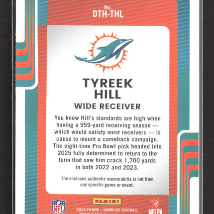 2025 Panini Donruss Football Donruss Threads Tyreek Hill #DTH-THL Jersey