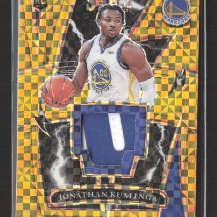2022 Panini Select Prizm Jonathan Kuminga #SP-JKM Gold Checkerboard /10 RC Patch