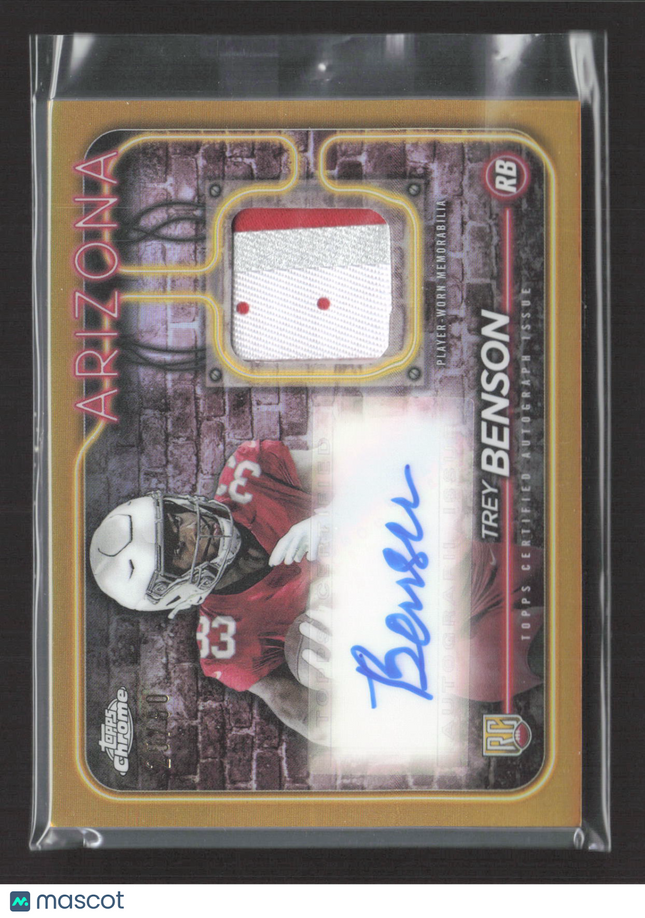 2024 Topps Chrome Trey Benson #CPA-TB Gold Rookie Patch Auto RC /50