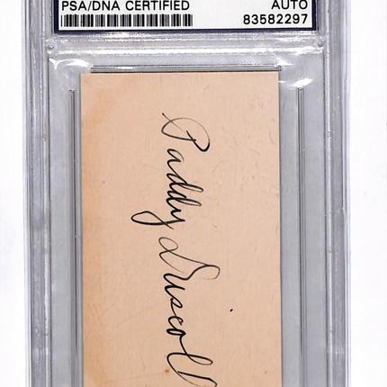 Paddy Driscoll Cut Signature Index Card PSA Authentic Auto