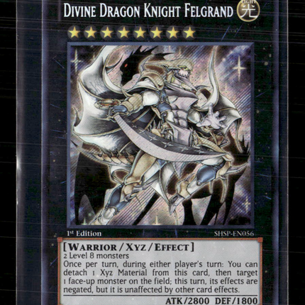 Yu-Gi-Oh! Divine Dragon Knight Felgrand Shadow Specters SR • SHSP-EN056 1st Ed