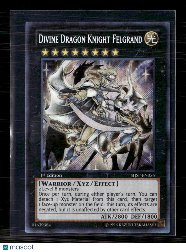 Yu-Gi-Oh! Divine Dragon Knight Felgrand Shadow Specters SR • SHSP-EN056 1st Ed