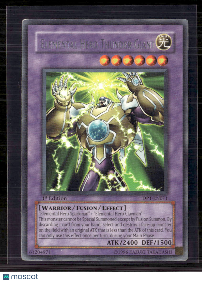 Yu-Gi-Oh! Elemental Hero Thunder Giant Duelist Pack 1 Rare DP1-EN011 1st Edition