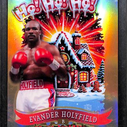 2025 Wild Card Holiday Hits Evander Holyfield #HH3H1GLb1-EH Gold Holofractor 1/1