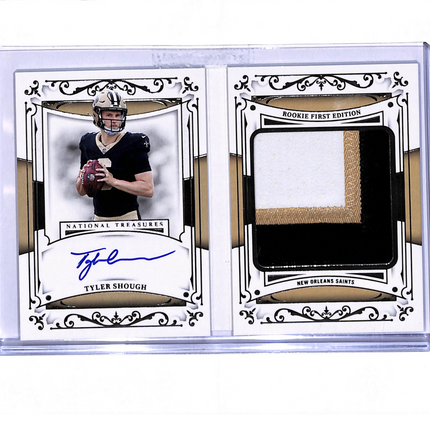 2025 National Treasures Rookie First Edition Tyler Shough Patch Auto /99 Booklet