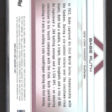 2025 Topps Transcendent Babe Ruth #64 Black Refractor 05/10