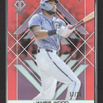 2025 Topps Transcendent James Wood #85 Orange Refractor RC 17/25