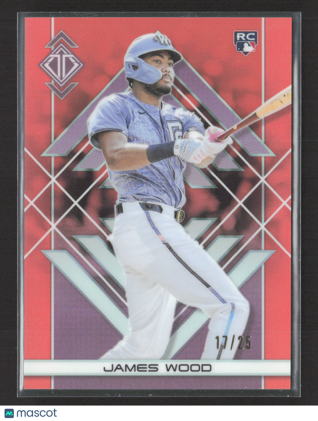 2025 Topps Transcendent James Wood #85 Orange Refractor RC 17/25