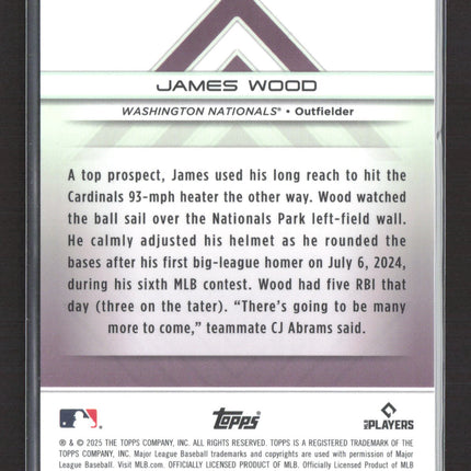 2025 Topps Transcendent James Wood #85 Orange Refractor RC 17/25