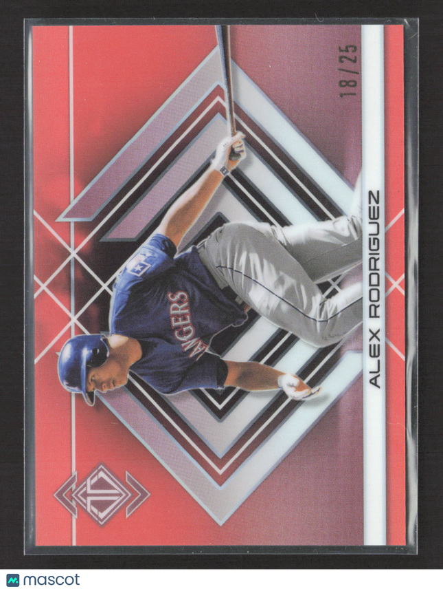 2025 Topps Transcendent Alex Rodriguez #18 Orange Refractor 18/25