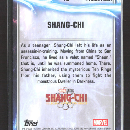 2025 Topps Chrome Marvel Marvel Studios Phase Four Simu Liu Shang Chi #110