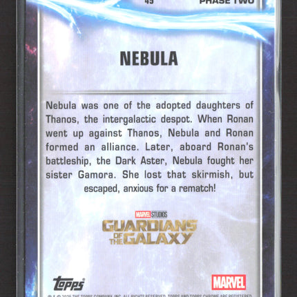 2023 Topps Chrome Marvel Studios Phase Two #45 Nebula