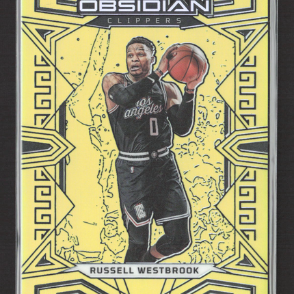 2023 Panini Obsidian Russell Westbrook #60 Yellow Contra /10