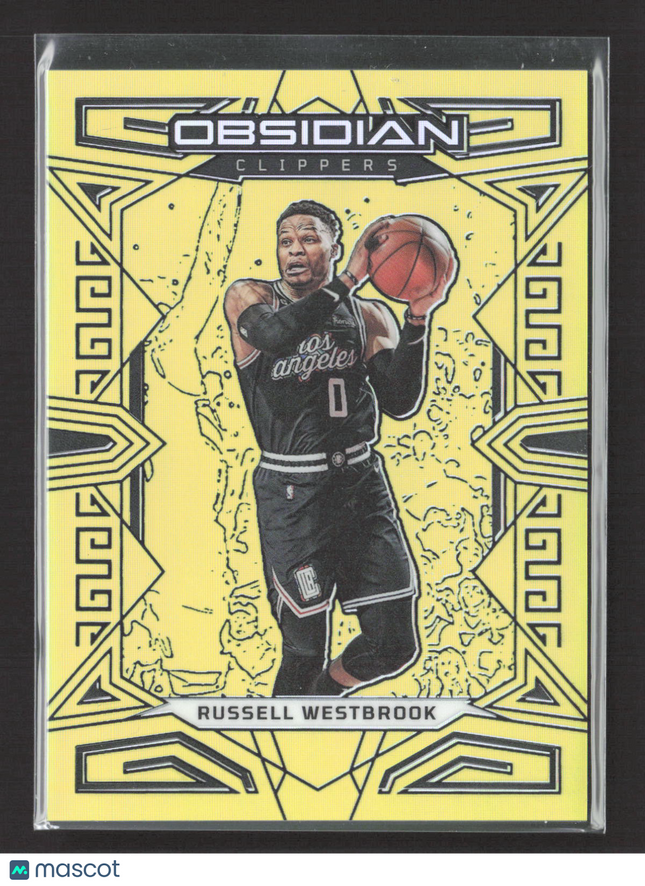 2023 Panini Obsidian Russell Westbrook #60 Yellow Contra /10