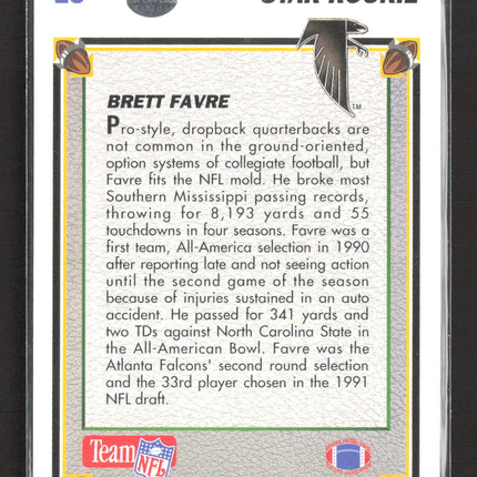 1991 Upper Deck Star Rookie Brett Favre #13
