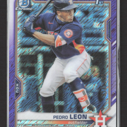 2021 Bowman Chrome Pedro Leon #BCP-189 Purple Shimmer /250