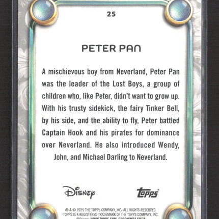 2025 Topps Disney 100 Refractor #25 Peter Pan