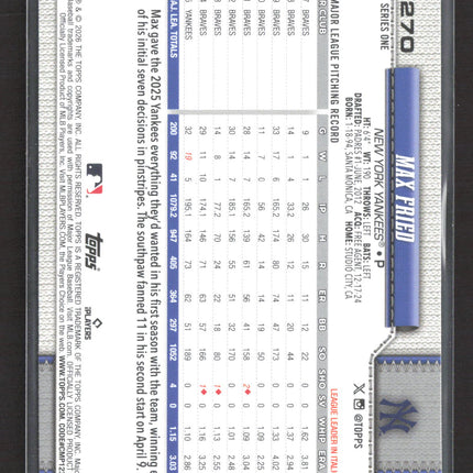 2026 Topps Opening Day Max Fried #270 Foil