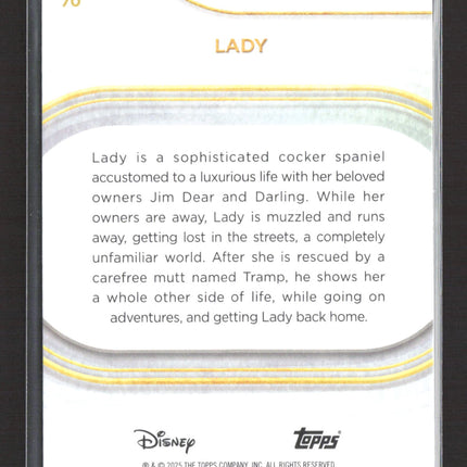 2025 Topps Chrome Disney 100 Refractor #70 Lady
