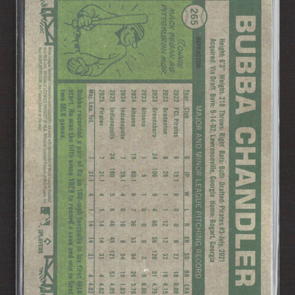 2026 Topps Heritage Bubba Chandler #265 RC