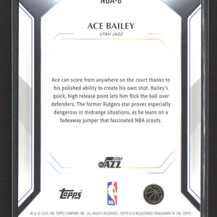 2026 Topps Ace Bailey #NBA-8 RC