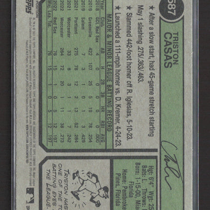2023 Topps Heritage Triston Casas #587 RC