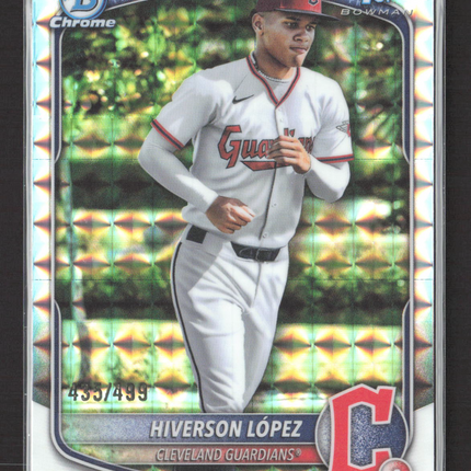 2025 Bowman Chrome Hiverson López #BCP-196 Refractor 435/499 1st Bowman