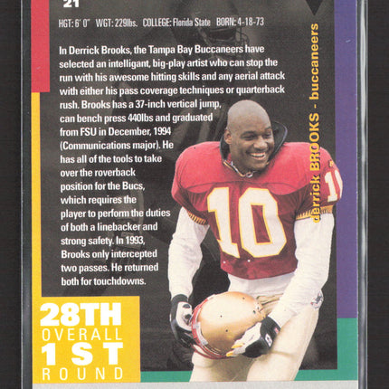 1995 Upper Deck Collector's Choice Players Club Derrick Brooks #21