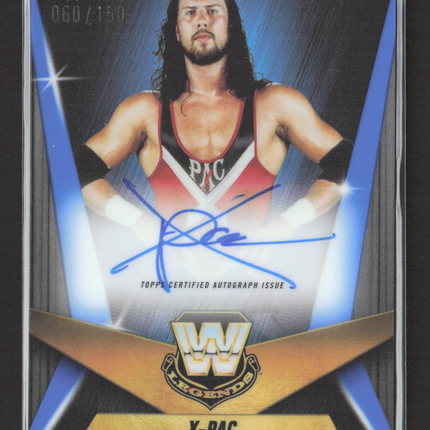 2025 Topps WWE Chrome Legends X-Pac #LCA-XP zblue Refractor Auto /150