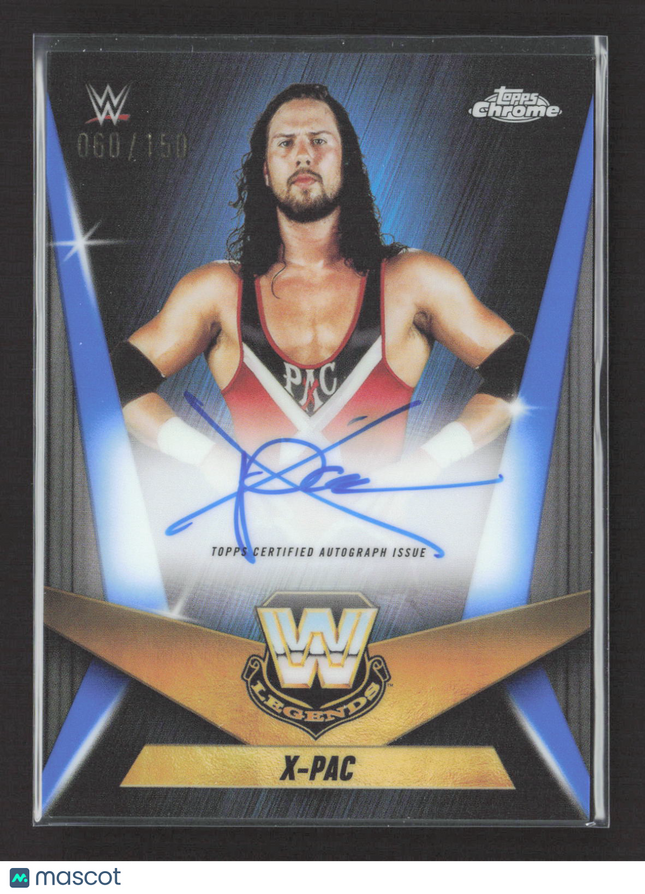 2025 Topps WWE Chrome Legends X-Pac #LCA-XP zblue Refractor Auto /150