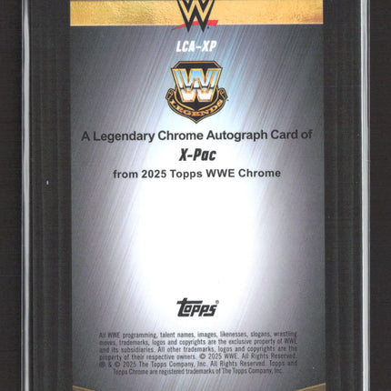 2025 Topps WWE Chrome Legends X-Pac #LCA-XP zblue Refractor Auto /150