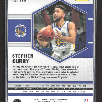 2021 Panini Prizm Mosaic Stephen Curry #175