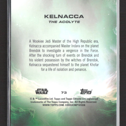 2024 Topps Chrome Star Wars The Acolyte Debut #73 Sapphire Kelnacca