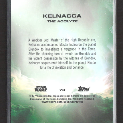 2024 Topps Chrome Star Wars The Acolyte Debut #73 Sapphire Kelnacca
