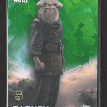 2024 Topps Chrome Star Wars The Acolyte Debut #110 Cabuck Green Sapphire /99