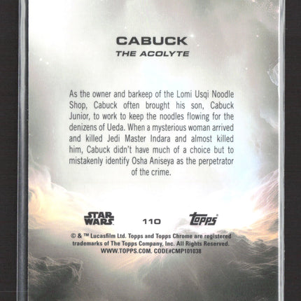 2024 Topps Chrome Star Wars The Acolyte Debut #110 Cabuck Green Sapphire /99