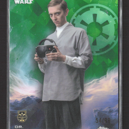 2023 Topps Chrome Star Wars Star Wars Dr Gorst Green Sapphire /99 Debut #34